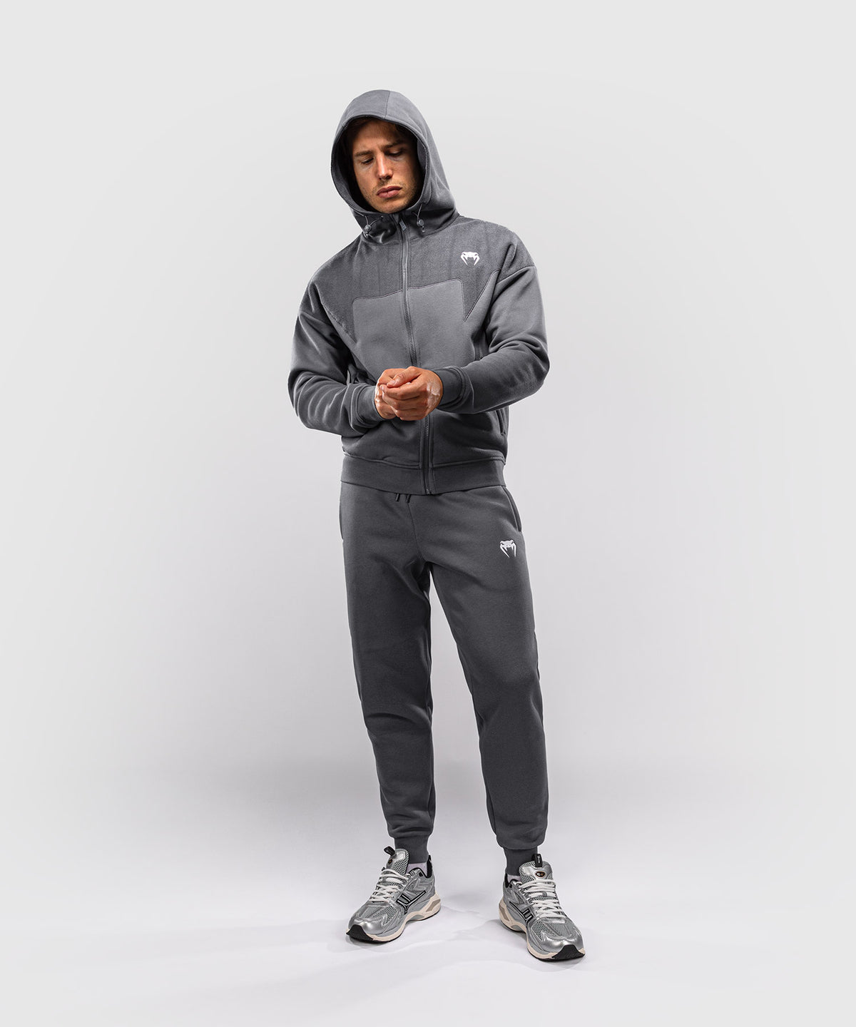 Venum Attack Fleece & Weave Track Jacket - Grey