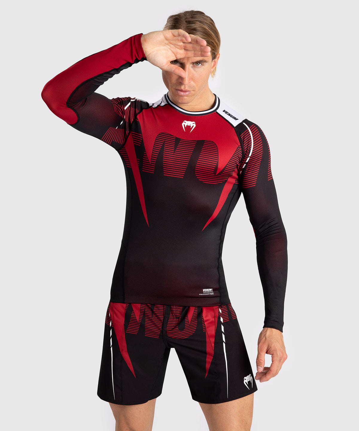 Rashguard À Manches Longues pour Hommes Venum Adrenaline - Red