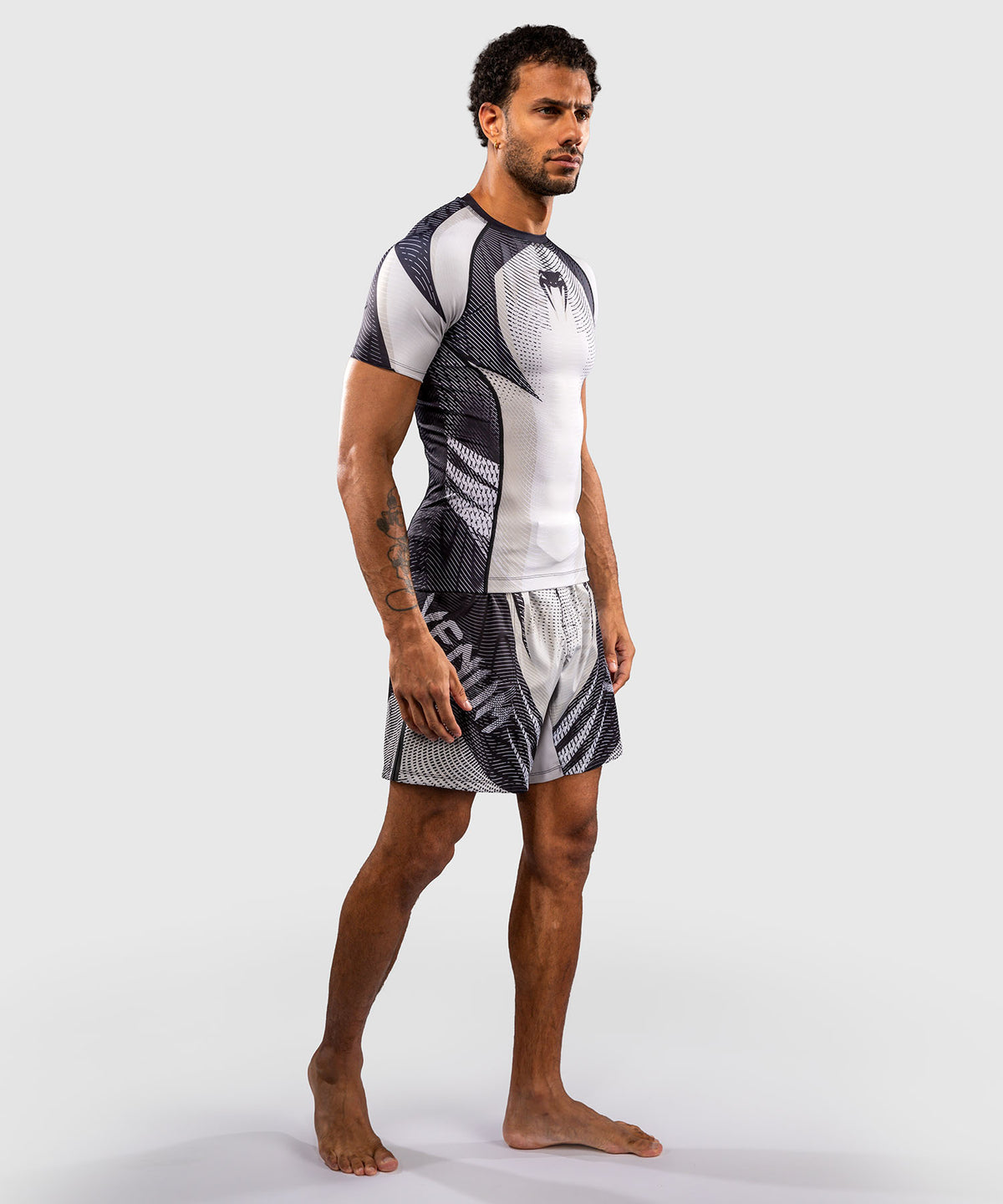Venum Galactic 3.0 Short Sleeve Rashguard - Off-White/Black
