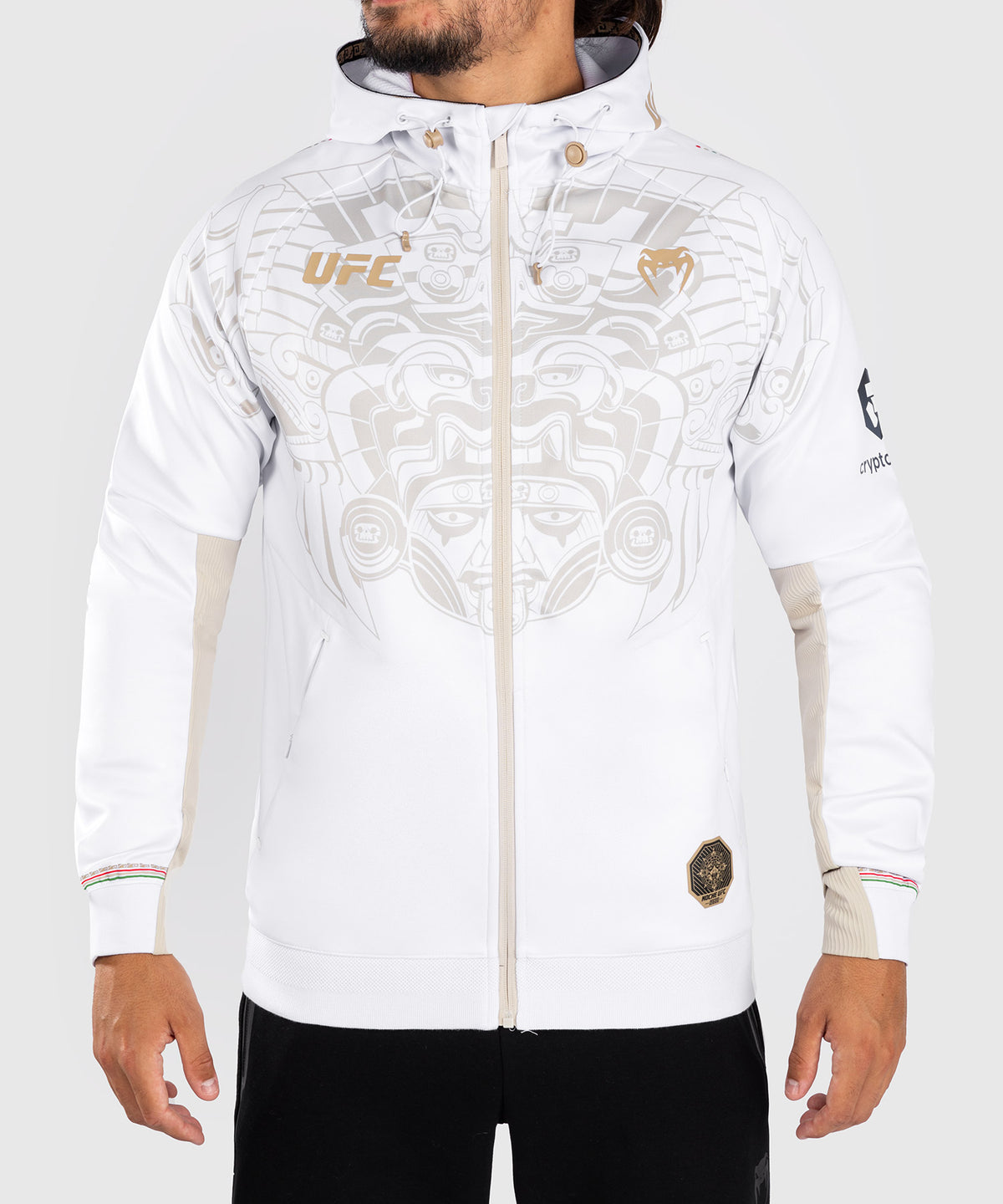 Noche UFC by Venum Authentic Fight Night Sweat à capuche pour homme - Blanc