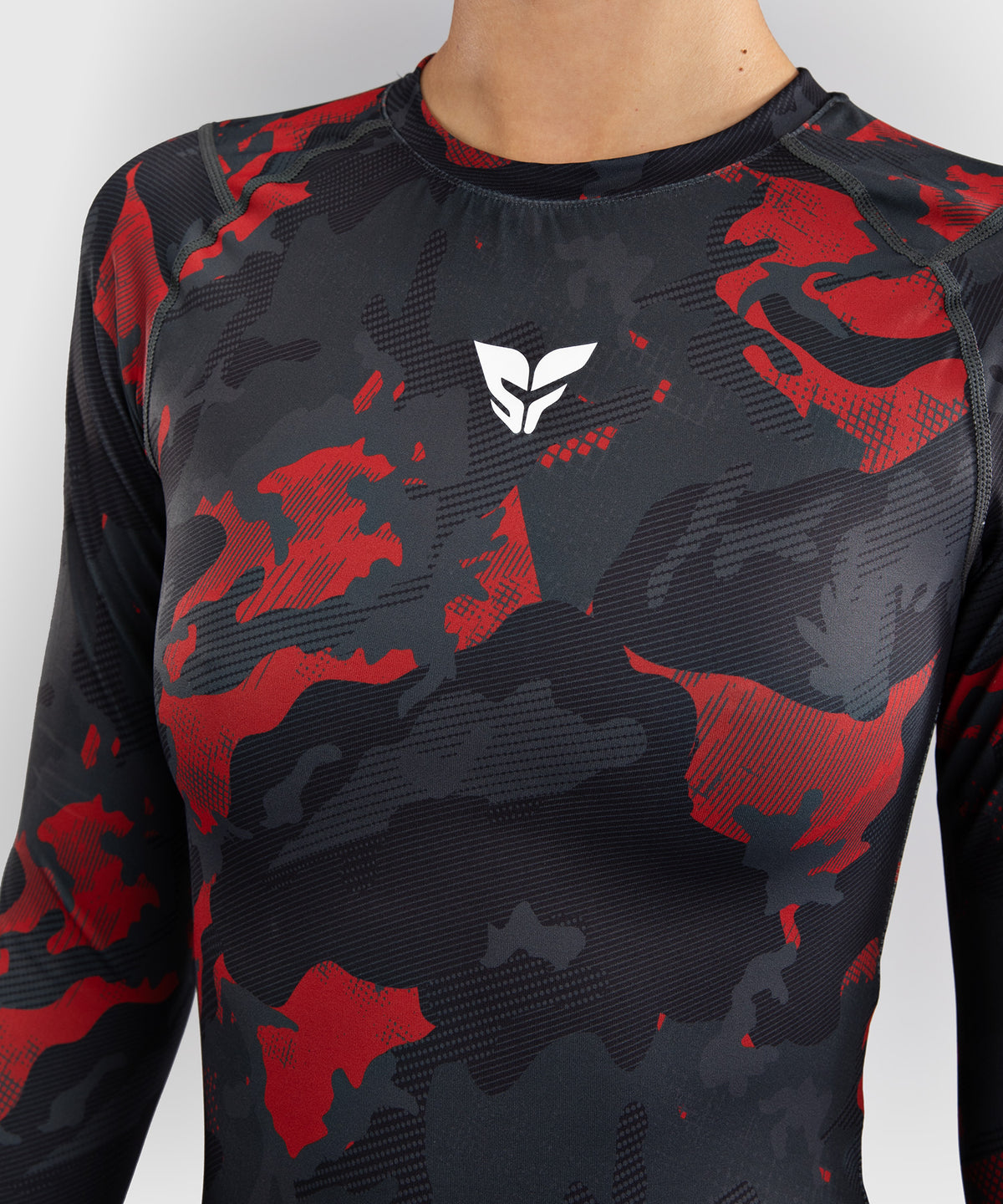Venum x Sophia Rose Urban Red Camo Damen Langarm Rashguard