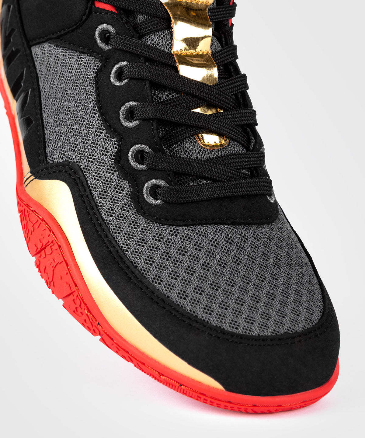 Venum Elite Zapatillas de lucha - Negro/Dorado/Rojo