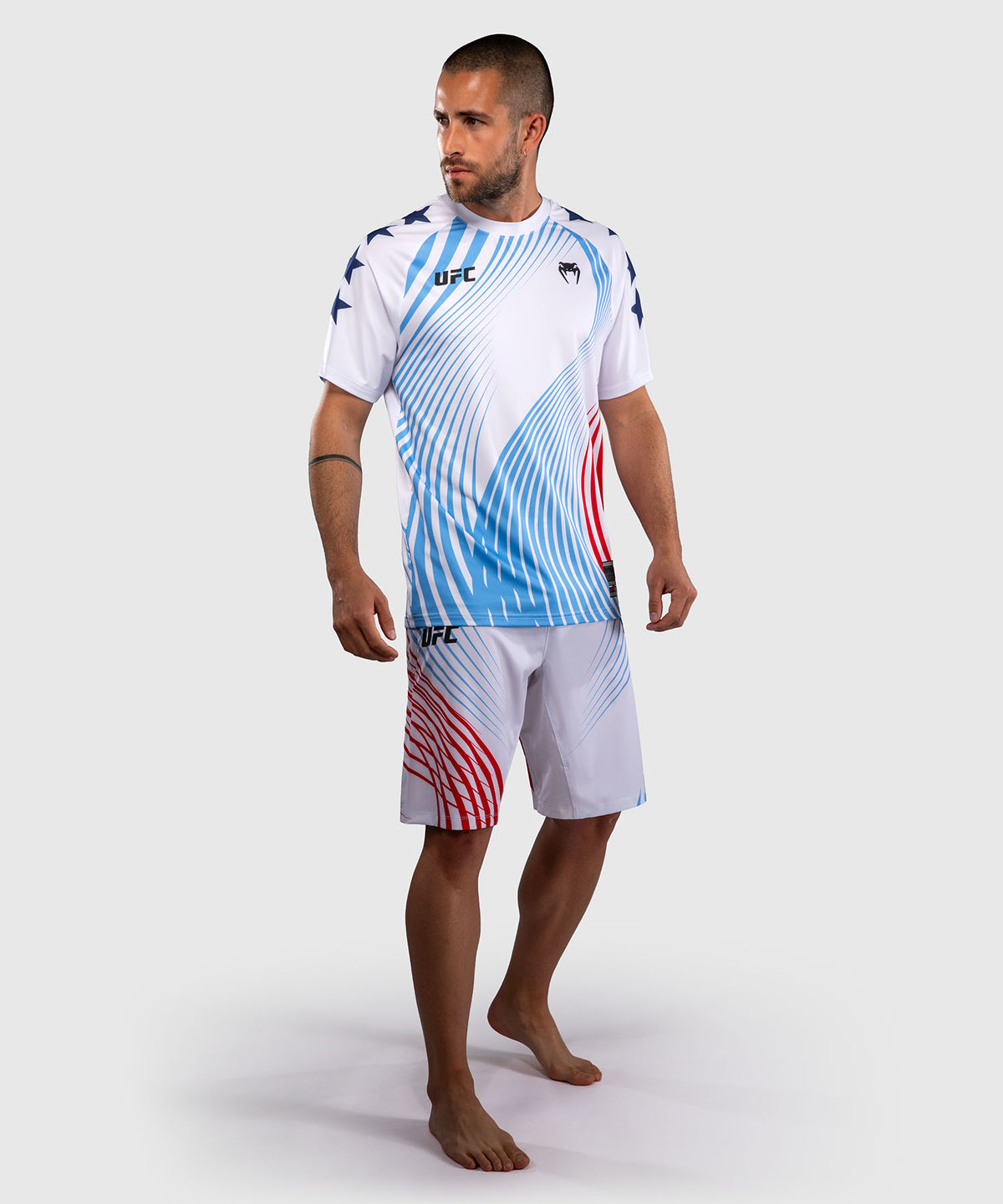 Official UFC Freedom 250 by Venum Authentic Fight Night Walkout Jersey für Herren - Weiß
