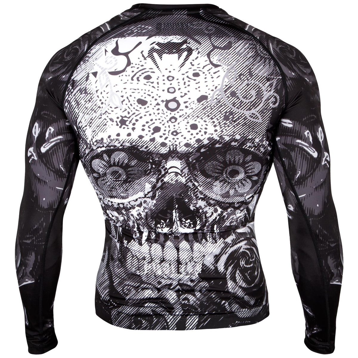 Venum Santa Muerte 3.0 Rashguard - Long Sleeves - Black/White