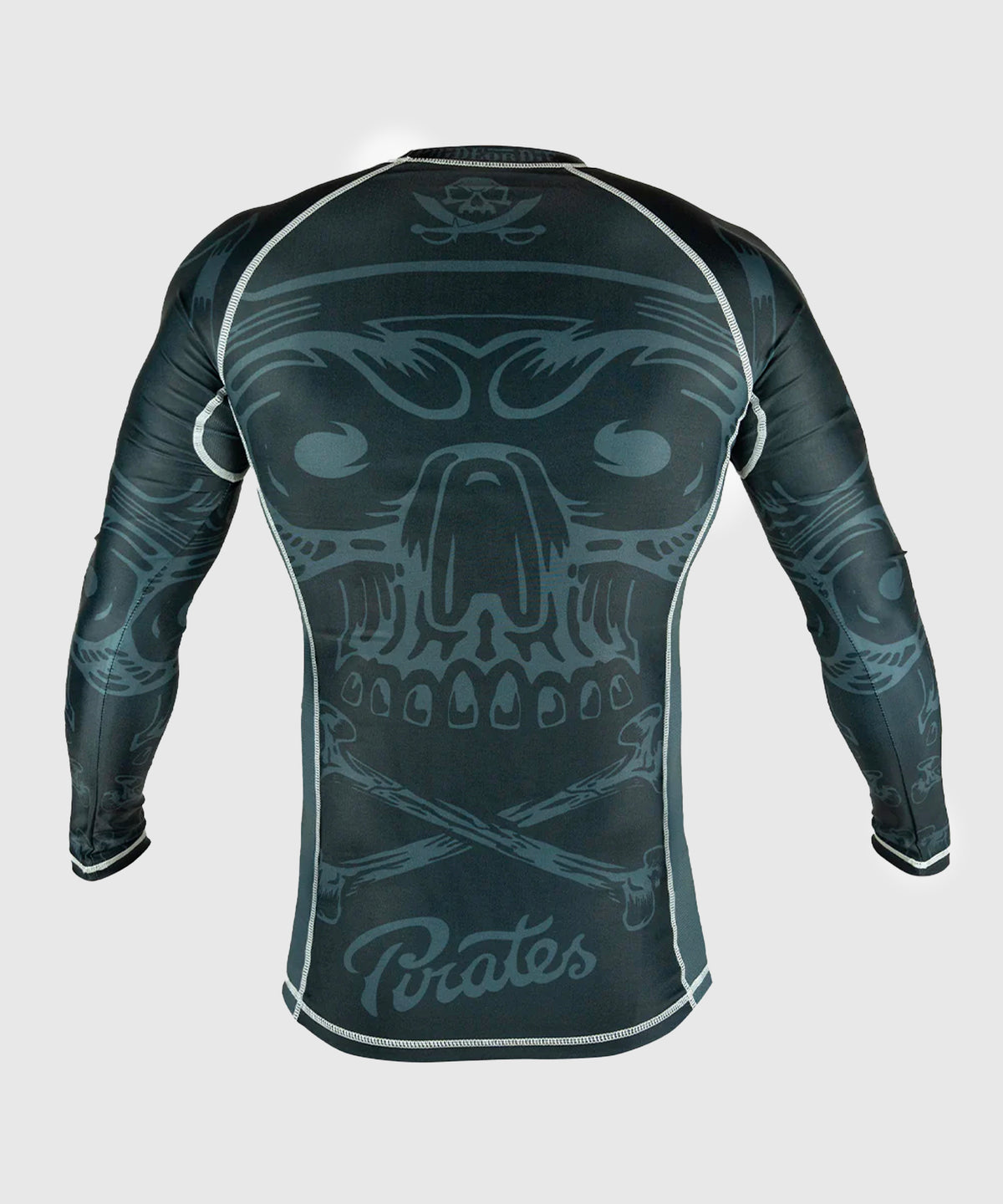 Pride Or Die Pirate V2 Langarm-Rashguard - Schwarz/Grau