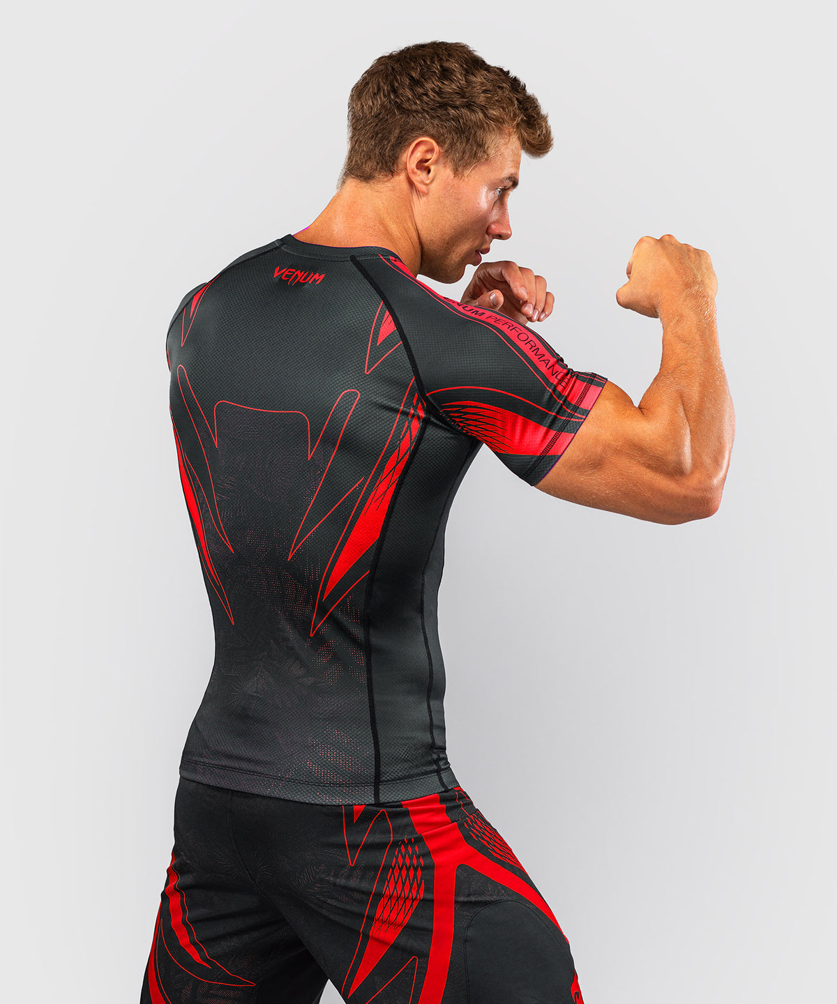 Venum Amazonia Reborn Short Sleeve Rashguard - Black/Red
