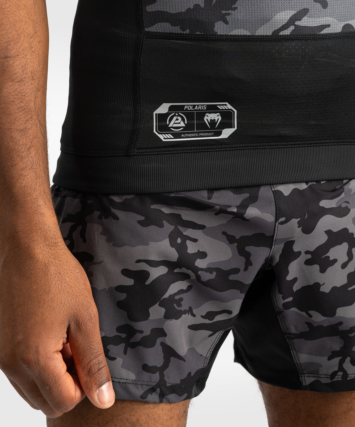 Rashguard manches courtes Venum x Polaris - Noir/Gris