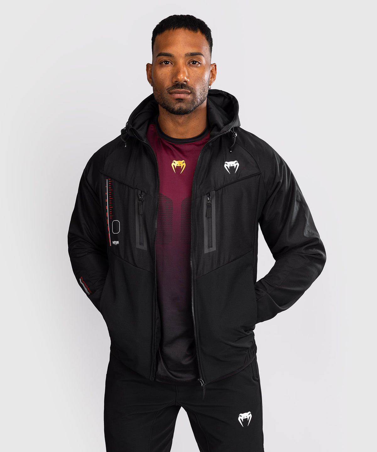 Venum Tactical XT Giacca da pista uomo - nero/rosso fuoco