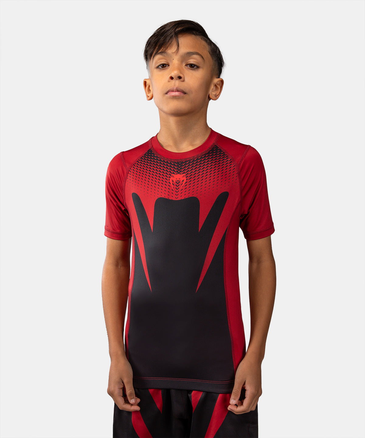 Venum Attack Kurzarm Rashguard - Schwarz/Rot