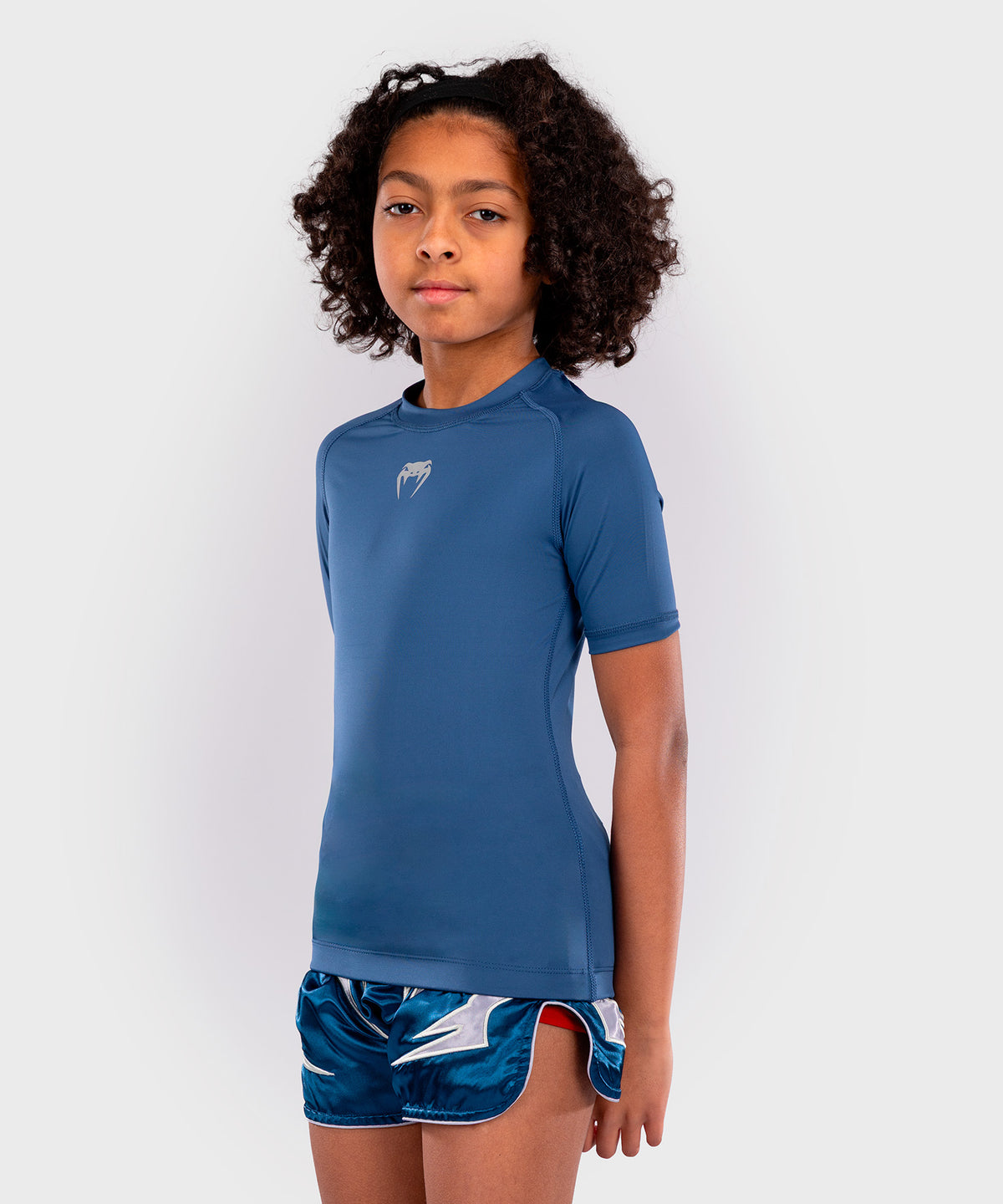 Venum Contender Rashguards de Mangas Cortas para Niños - Azul Real