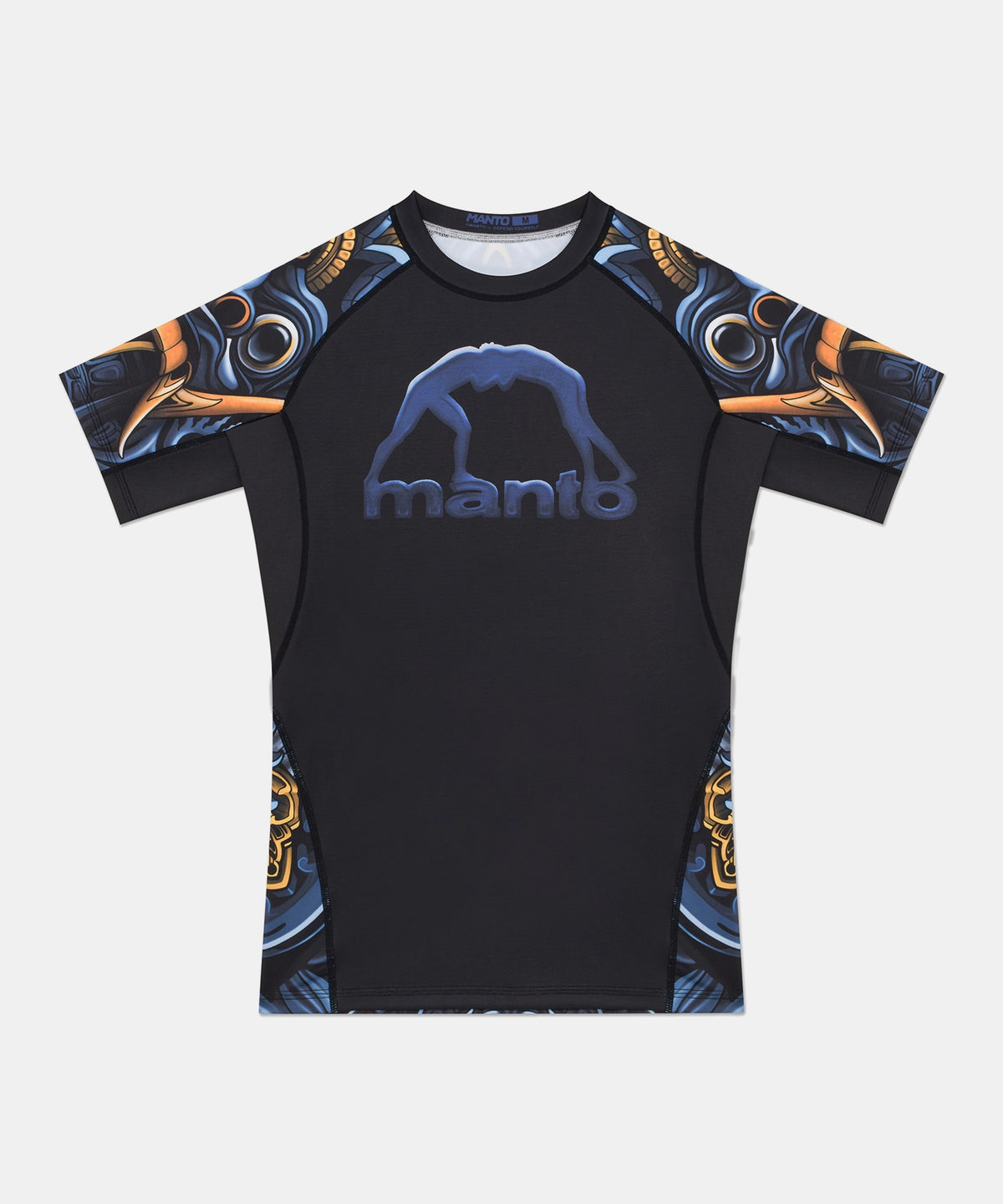 Manto Barong Kurzarm-Rashguard - Schwarz