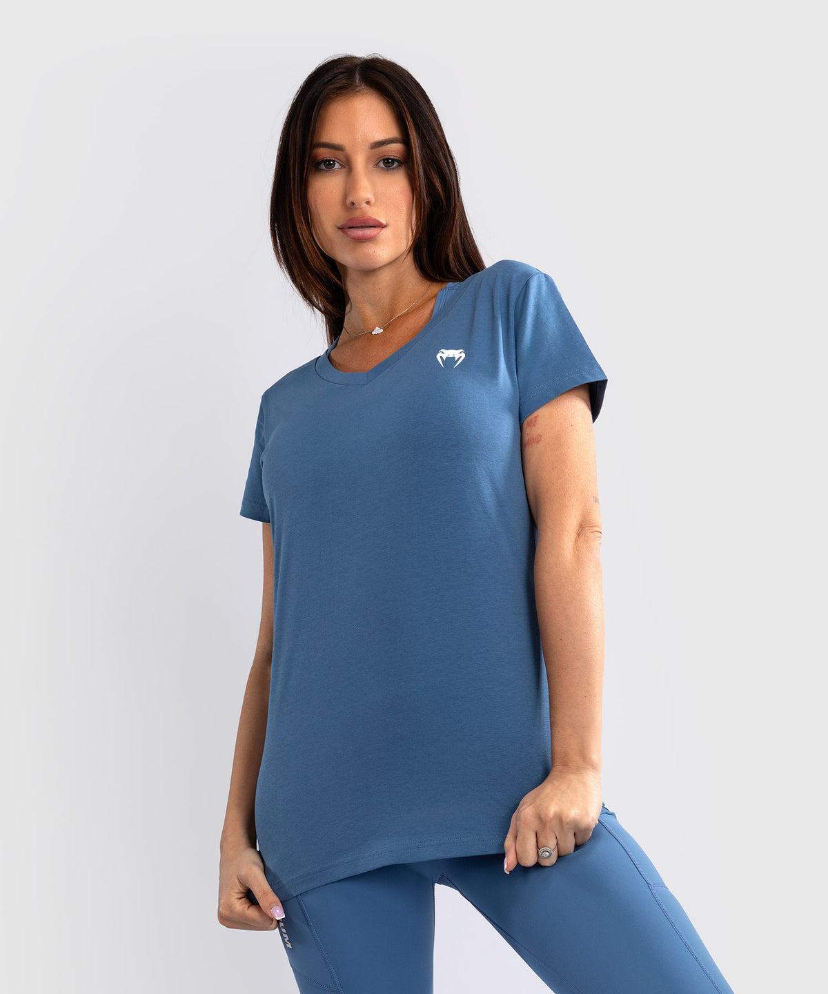 Venum Essential Camiseta para Mujer - Azul Tormenta