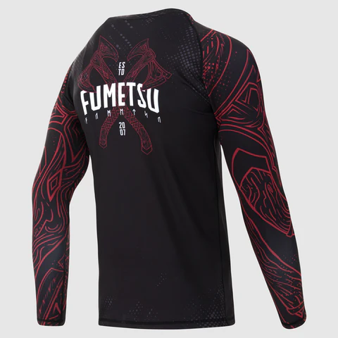 Fumetsu Berserker Long Sleeve Rashguard - Black/Red