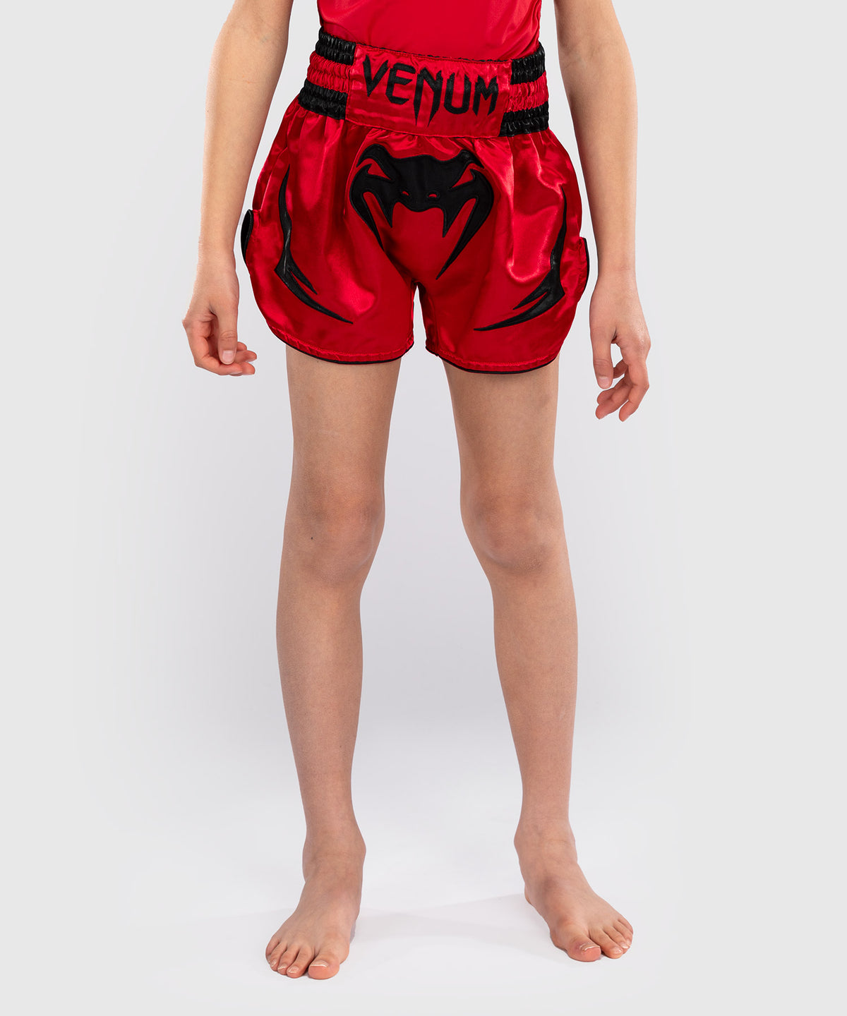Short de Muay Thaï Venum Inferno pour Enfants - Rouge Cerise