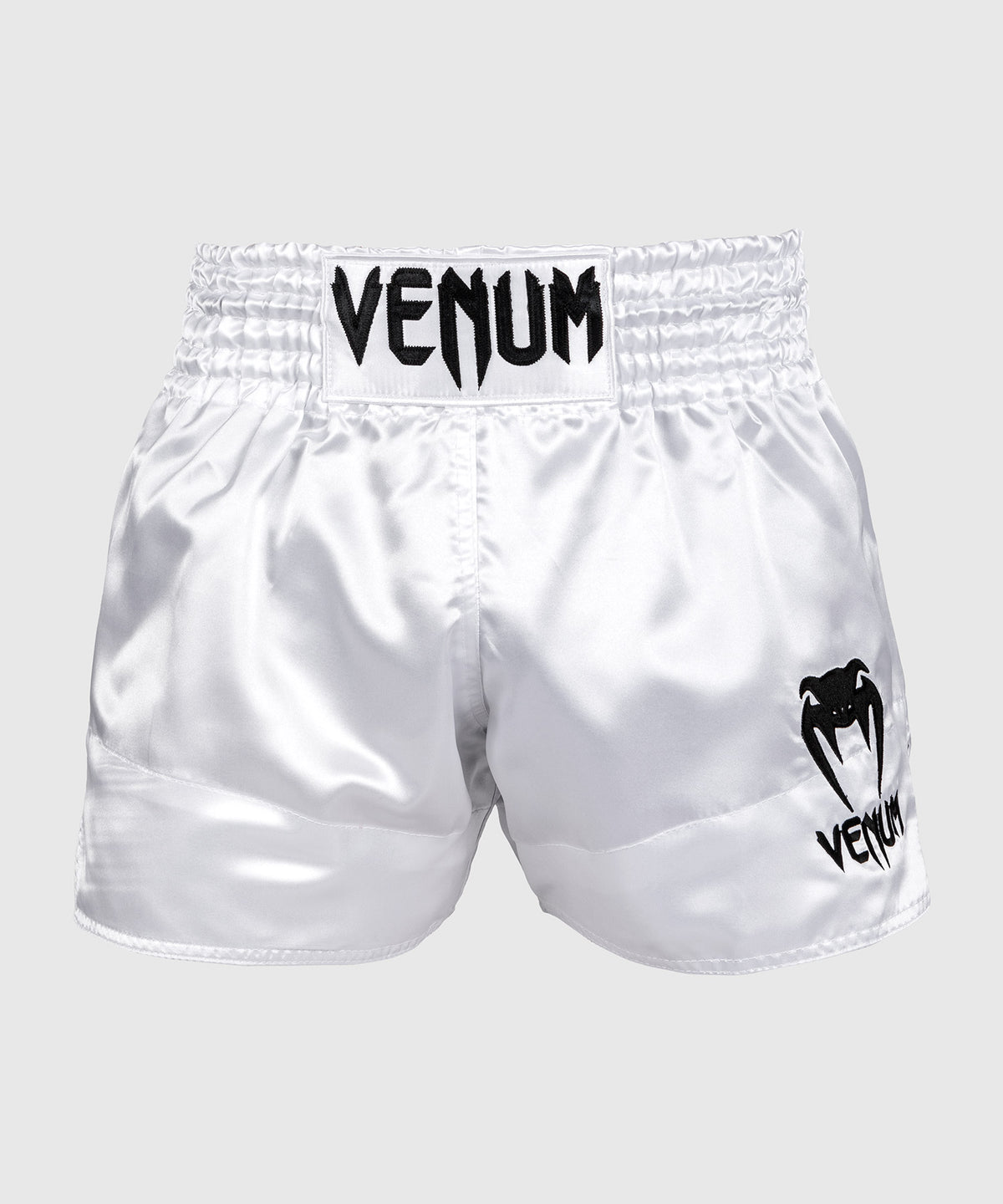 Pantalones Cortos de Muay Thai Venum Classic - Blanco/Negro