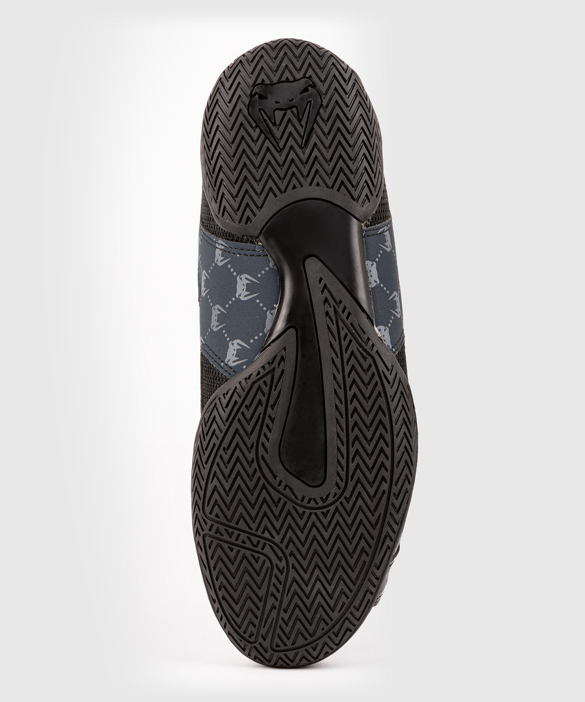 Venum Elite Evo Monogram Boxing Shoes - Black/Navy Blue
