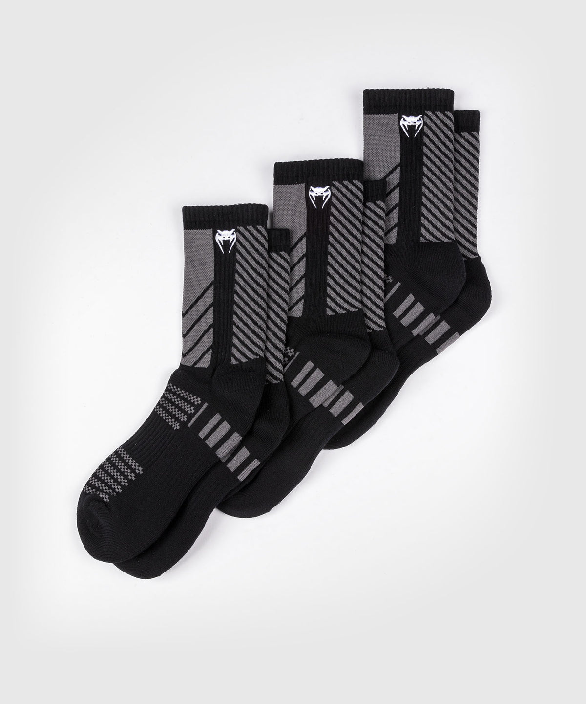 Venum Vector Pack 3 Calcetines Crew - Negro/Gris