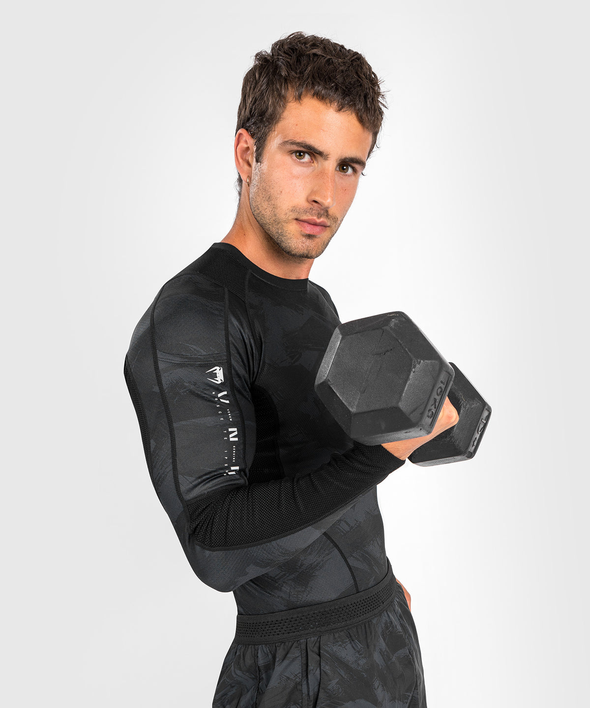 Venum Electron 3.0 Rashguard - Long Sleeves - Black