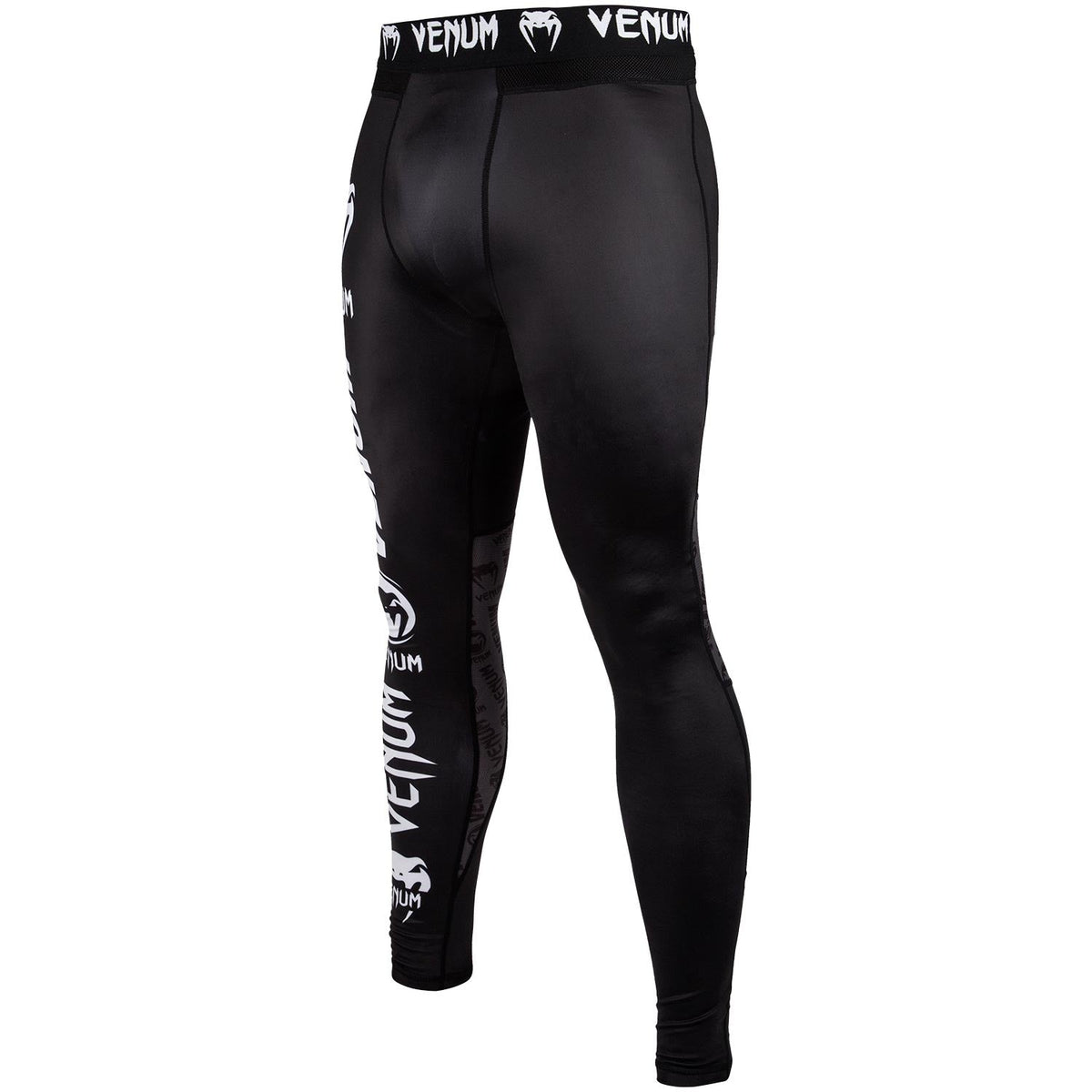 Venum Logos Compression Pants - Black/White