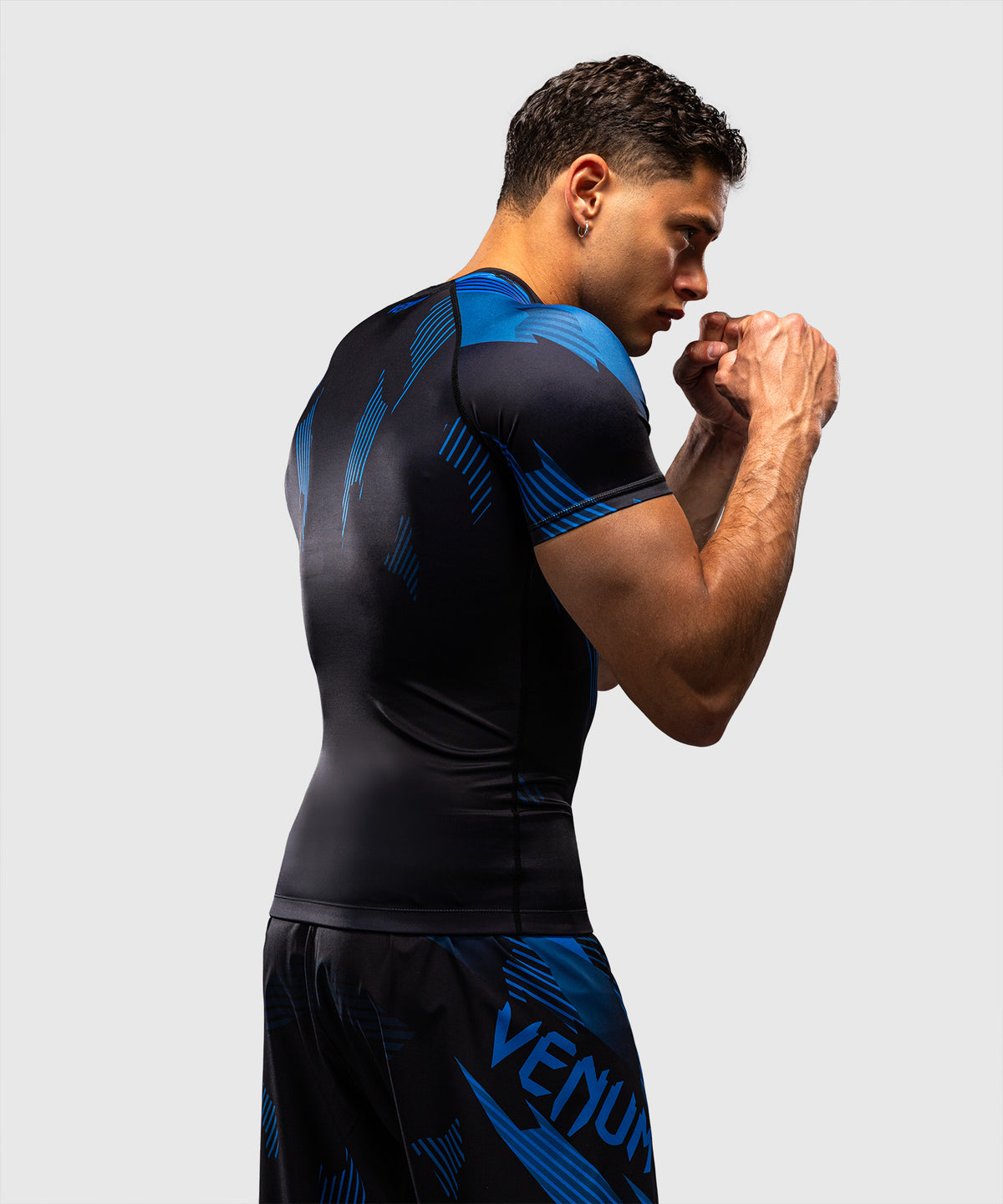 Rashguard à Manches Courtes Venum No-Gi 6.0 - Noir/Bleu