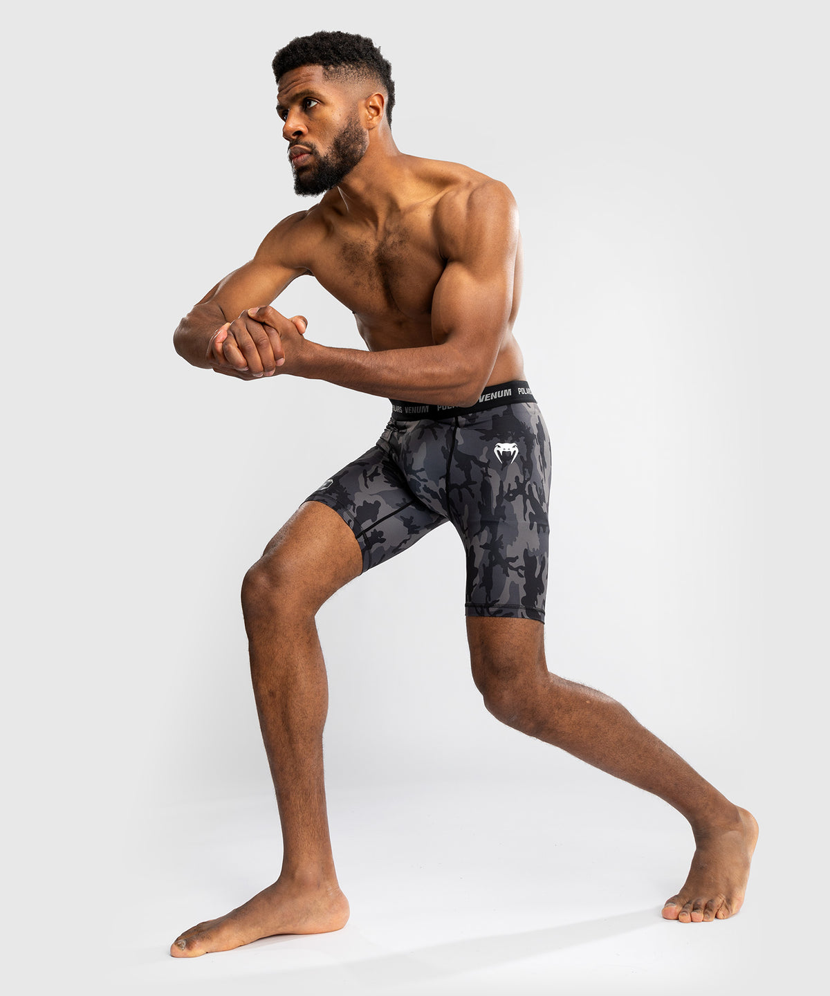 Venum x Polaris Vale Tudo Shorts - Negro/Gris Tormenta