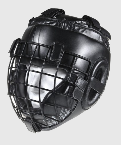 Metal Boxe Casco MMA con Griglia - Nero