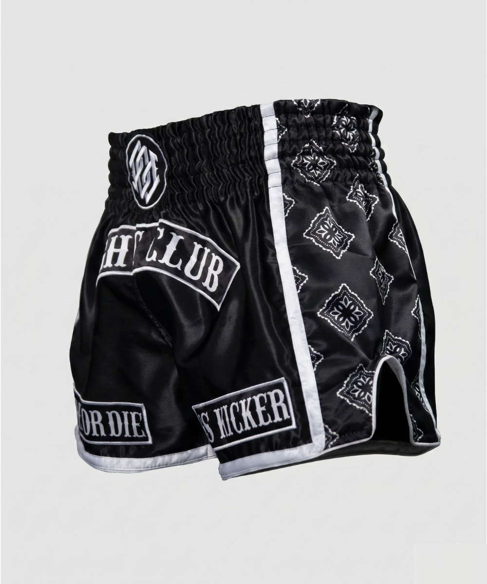 Pride Or Die Fight Club Muay Thai Shorts - Schwarz