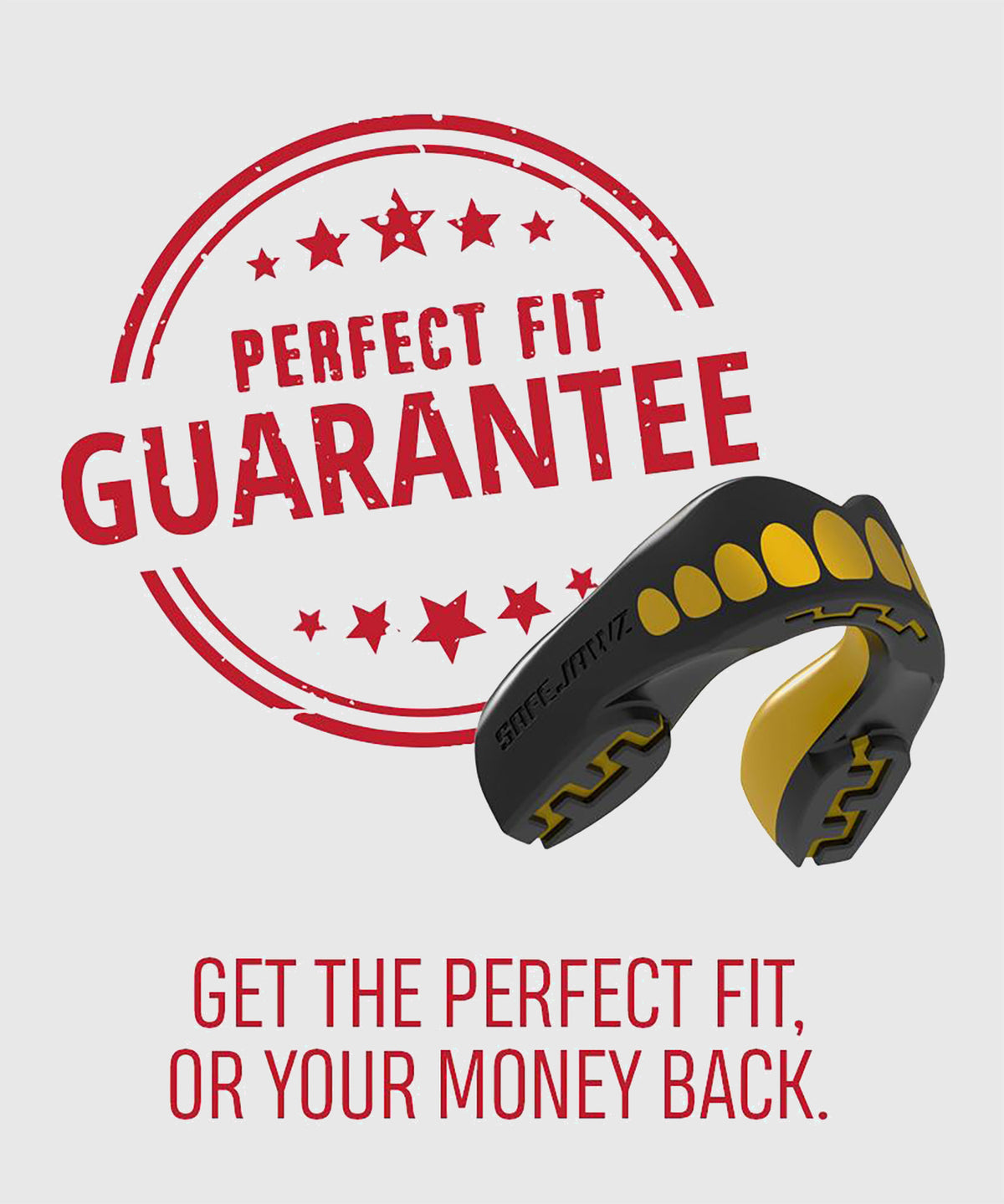 Safejawz Goldie Mouthguard – Adult – Black/Gold