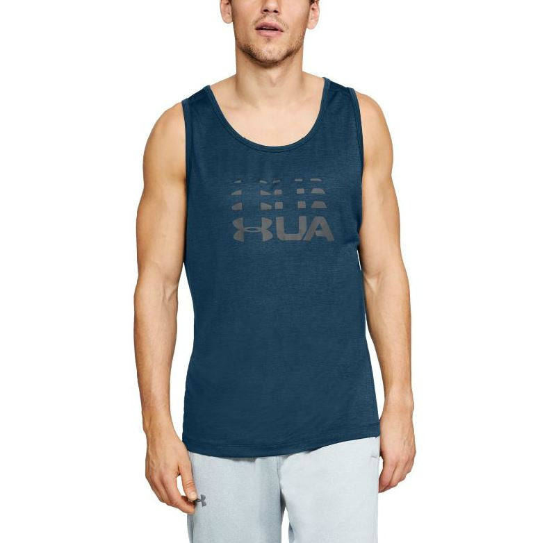 Under Armour Tech Graphic Tanktop – Blau/Grau