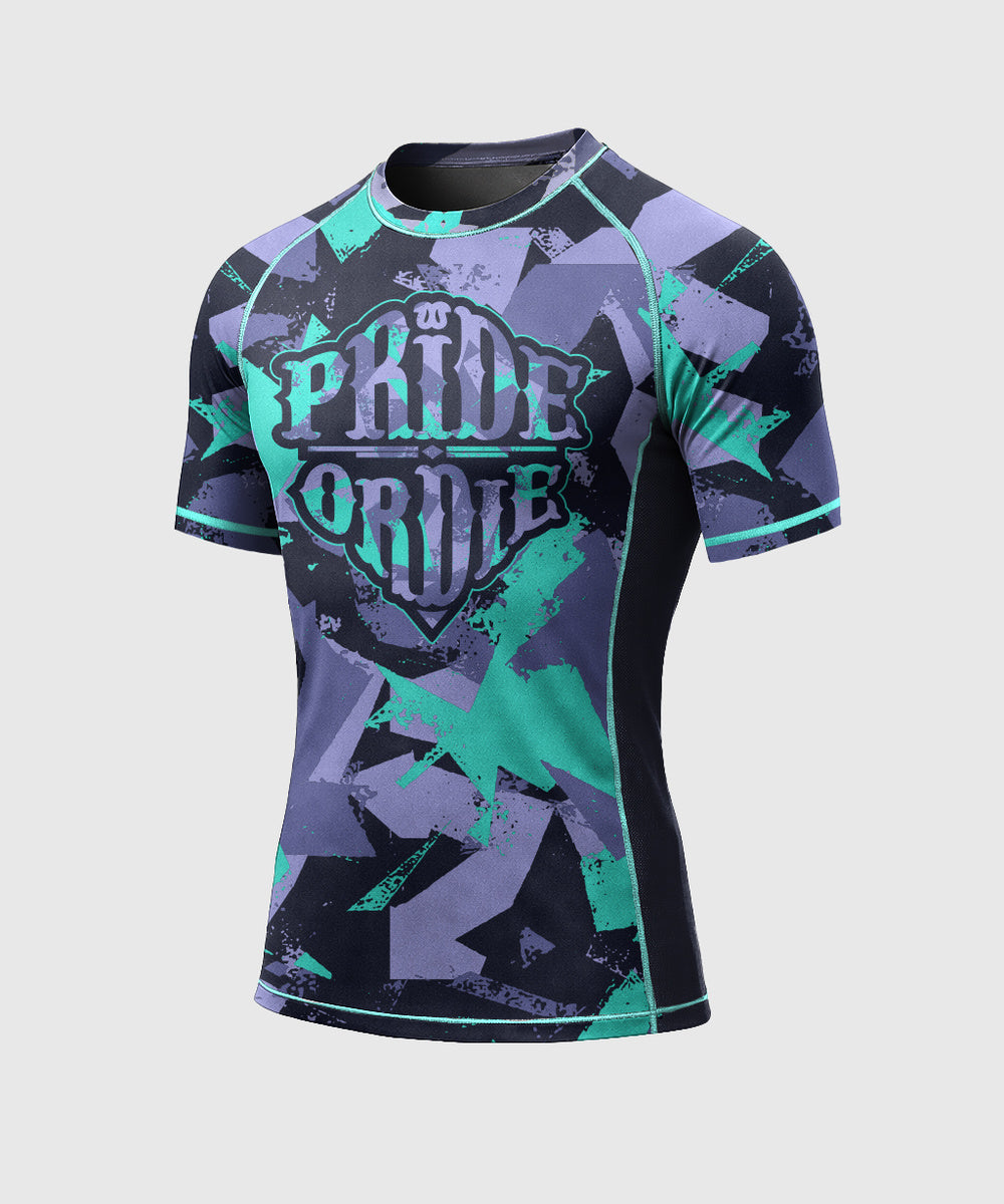 Pride Or Die Reckless 2.0 Rashguard a Maniche Corte - Nero