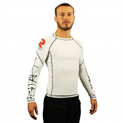 Fight Art Gano Samouraï Rashguard a Maniche Lunghe - Bianco