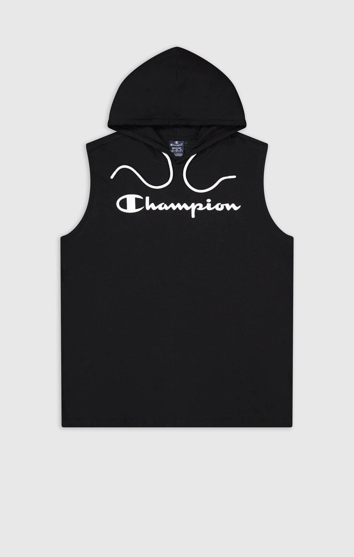 T-SHIRT À CAPUCHE SANS MANCHE CHAMPION - NOIR
