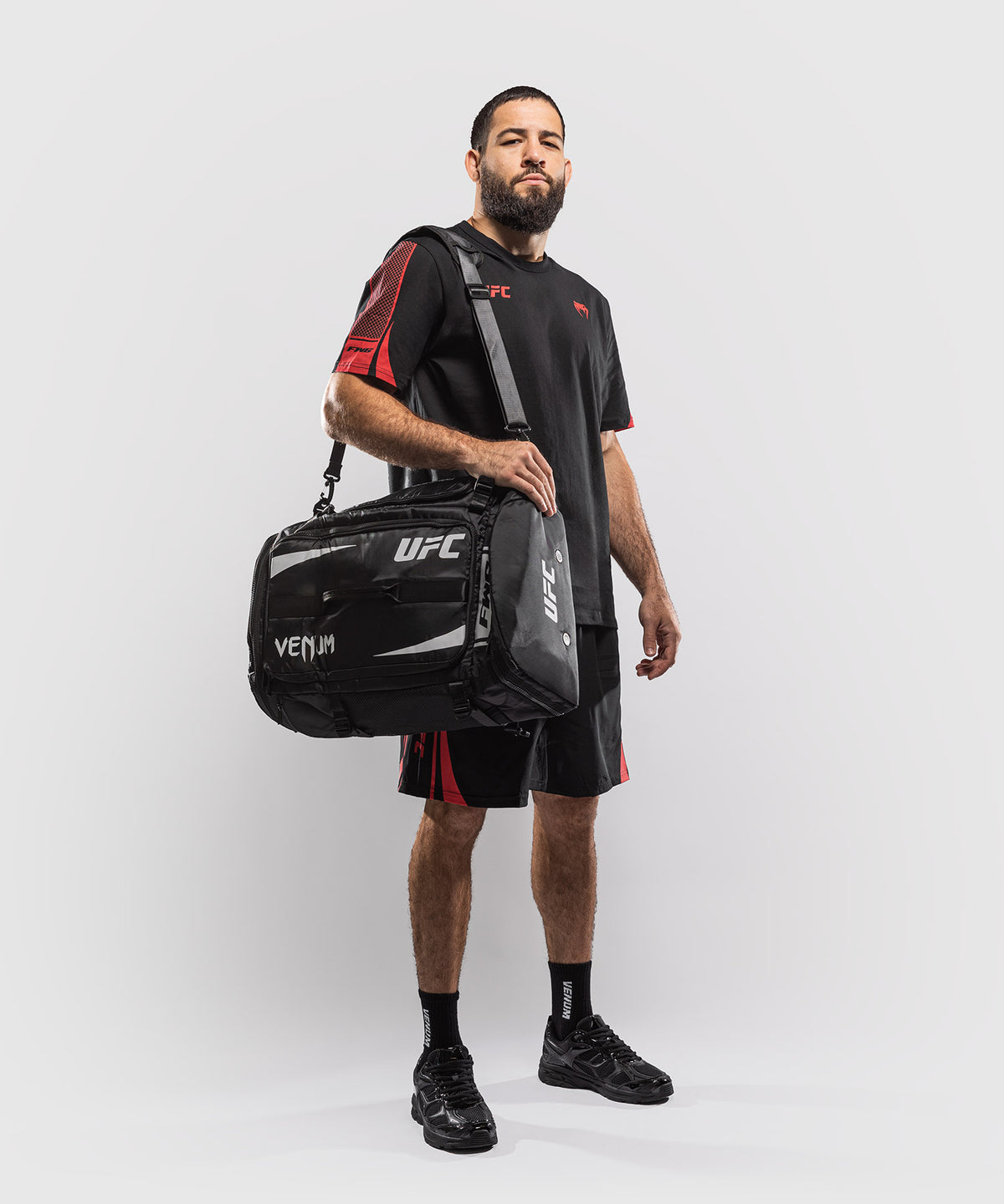 UFC Unity by Venum Authentic Fight Week Gear Bag – Black/White