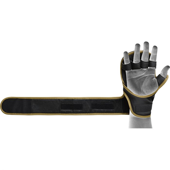 RDX F6 Kara MMA Sparring Gloves - Black/Gold
