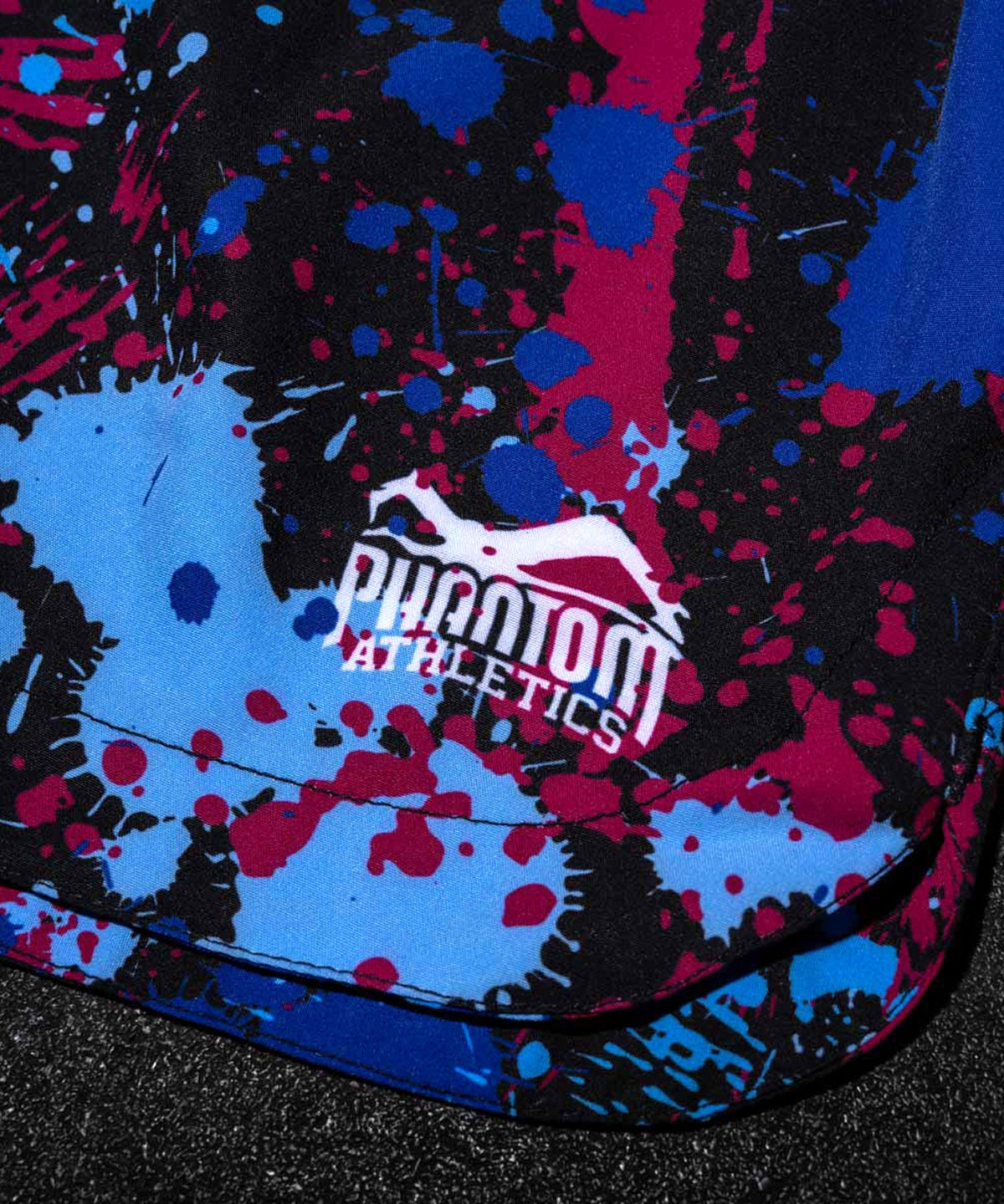 Phantom Athletics Fusion Splatter Fightshorts - Schwarz/Blau/Rot