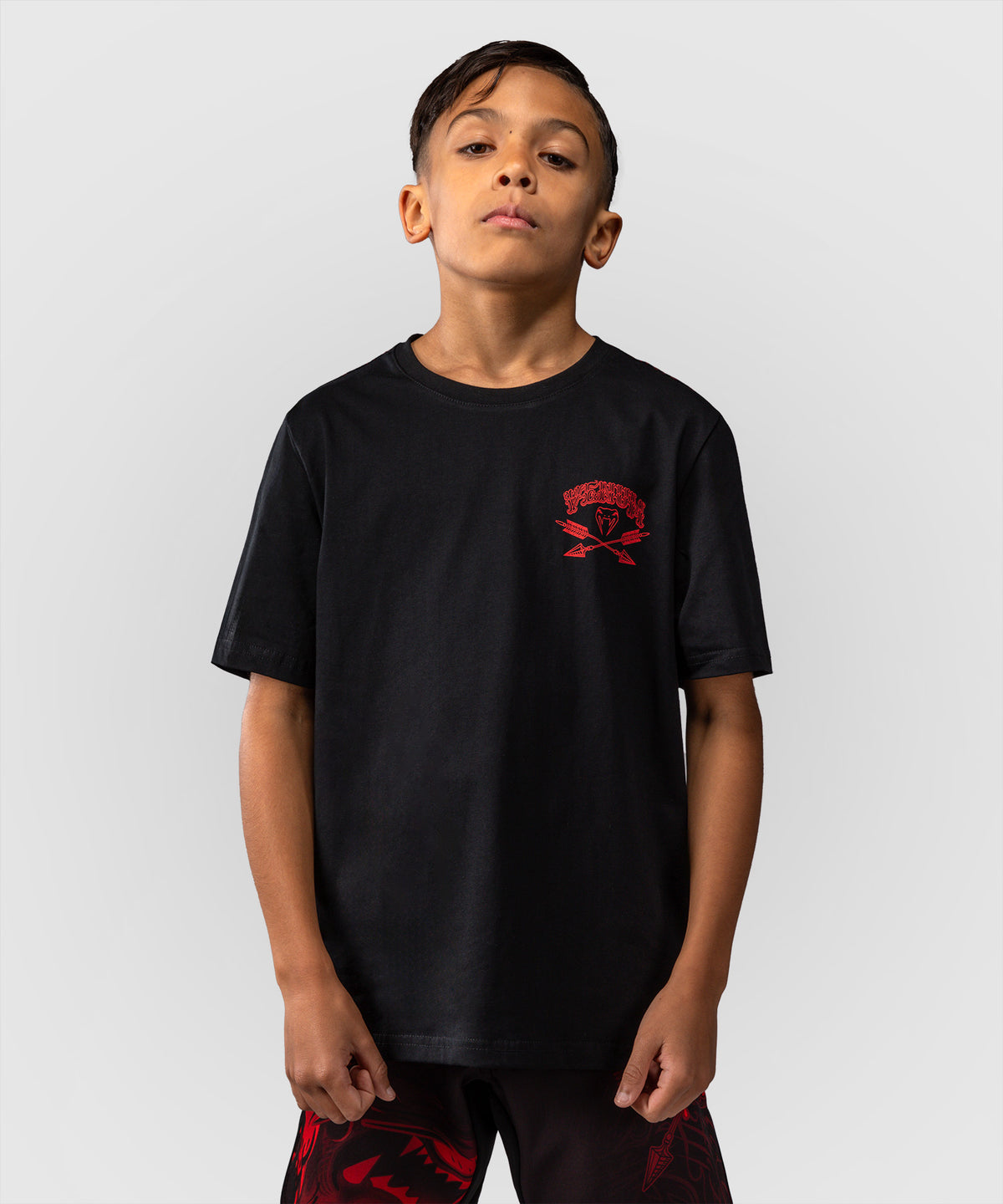 Venum Wolf Atak Camiseta Para Niños – Negro/Rojo