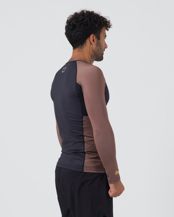 Kingz Ranked Performance V2 Rashguard de Manga Larga - Marrón