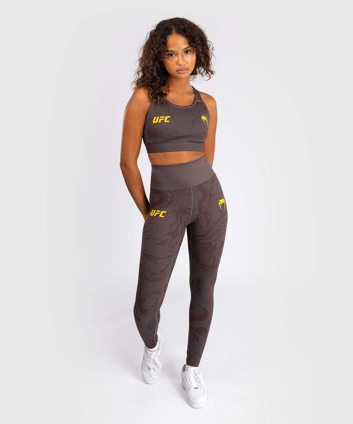 Leggings Performance pour Femmes UFC Fusion by Venum Fight Week - Marron Terrestre