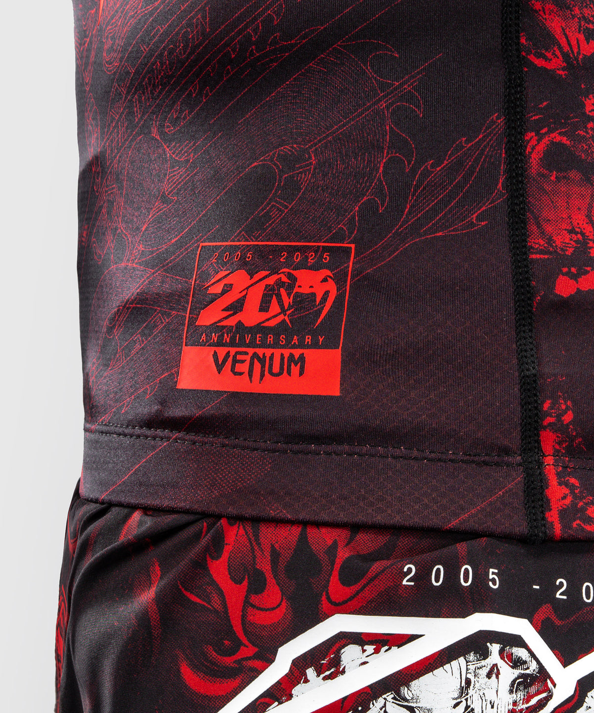 Venum 20th Anniversary Kurzarm Rashguard - Schwarz/Rot