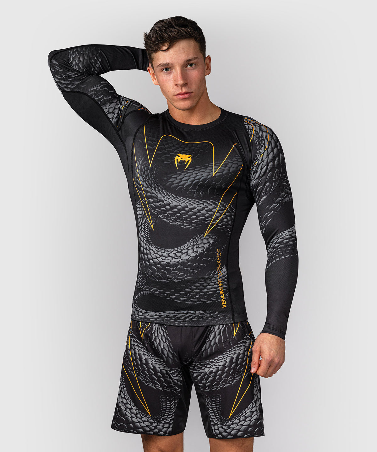 Venum Matupa Rashguard Manga Larga - Negro/Gris/Oro