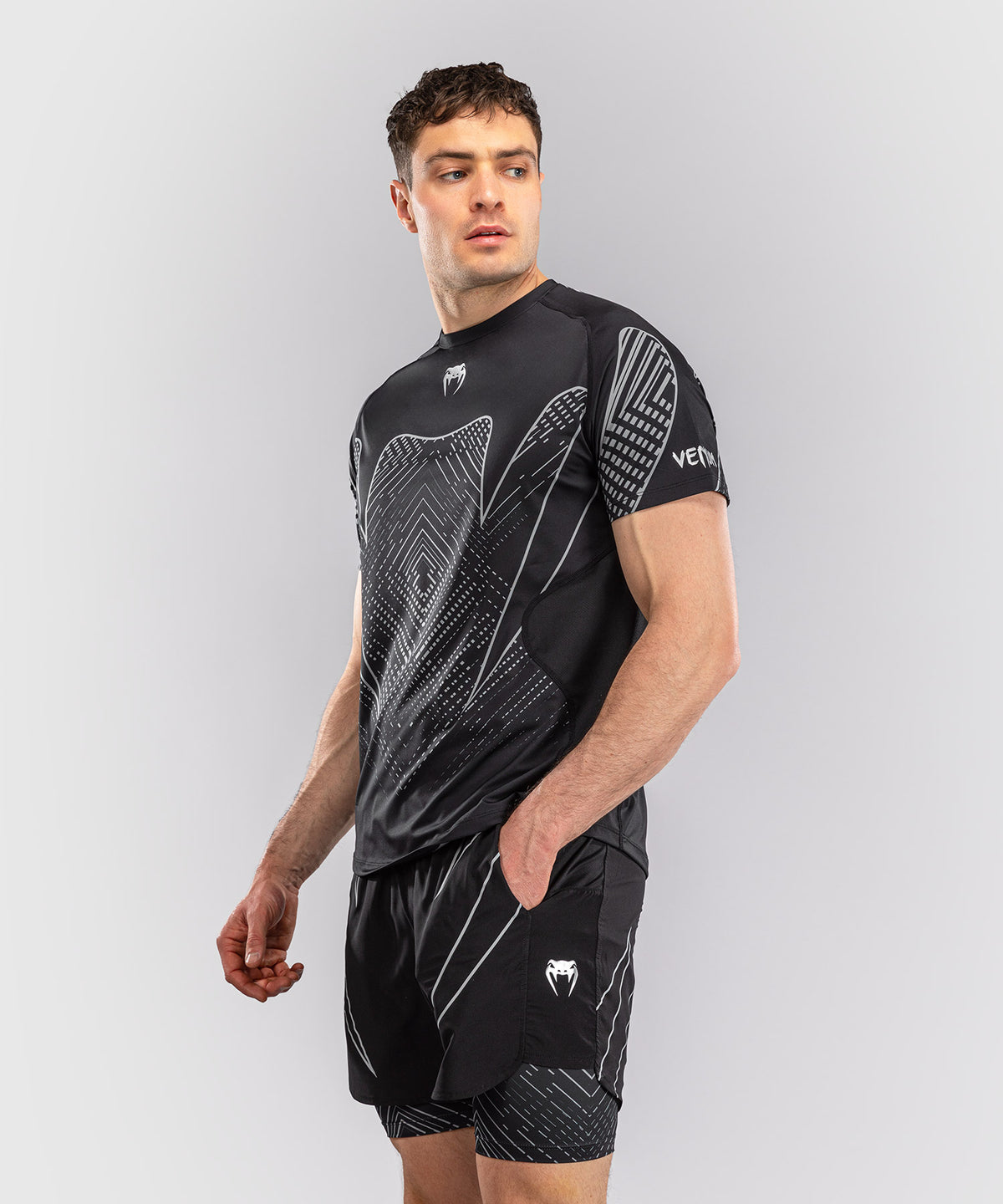 T-shirt Dry Tech Venum Midnight Fury – Noir/Gris/Argent