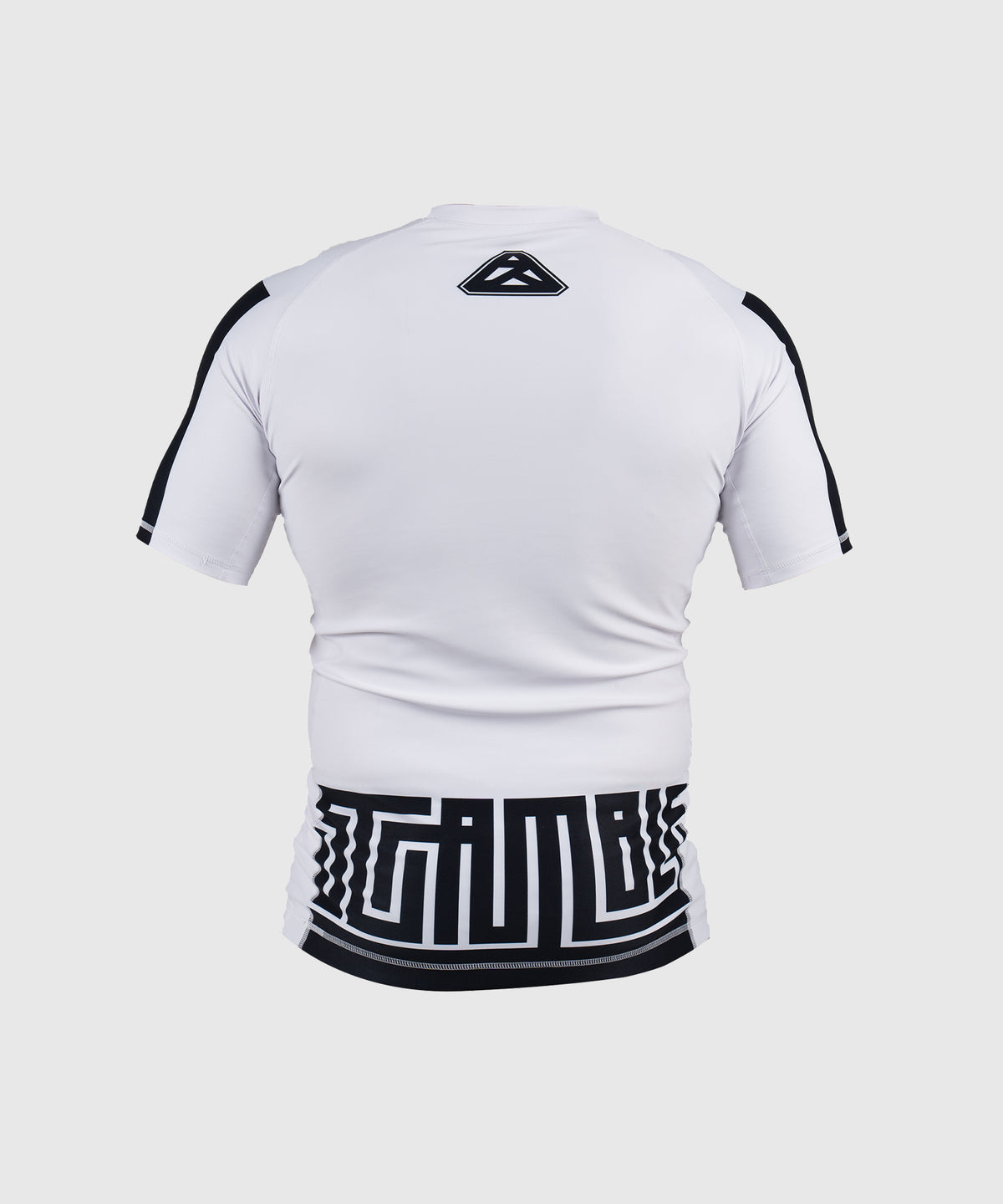 Scramble Ranked Rashguard a Maniche Corte - Bianco/Nero
