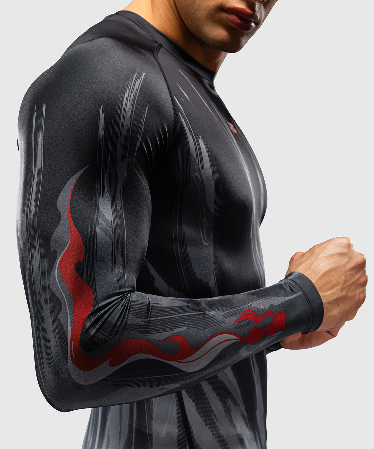Venum Demon Rashguard a Maniche Lunghe - Nero/Grigio