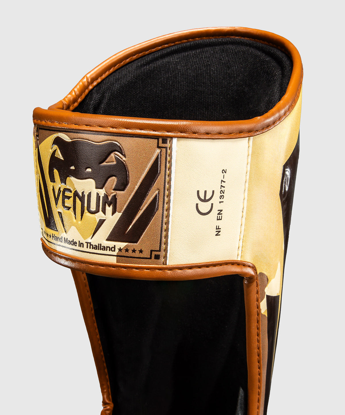 Venum Elite Camo Shin Guards - Light Beige/Brown