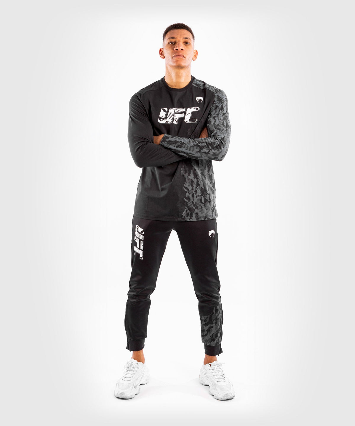 T-shirt Manches Longues Homme UFC Venum Authentic Fight Week - Noir