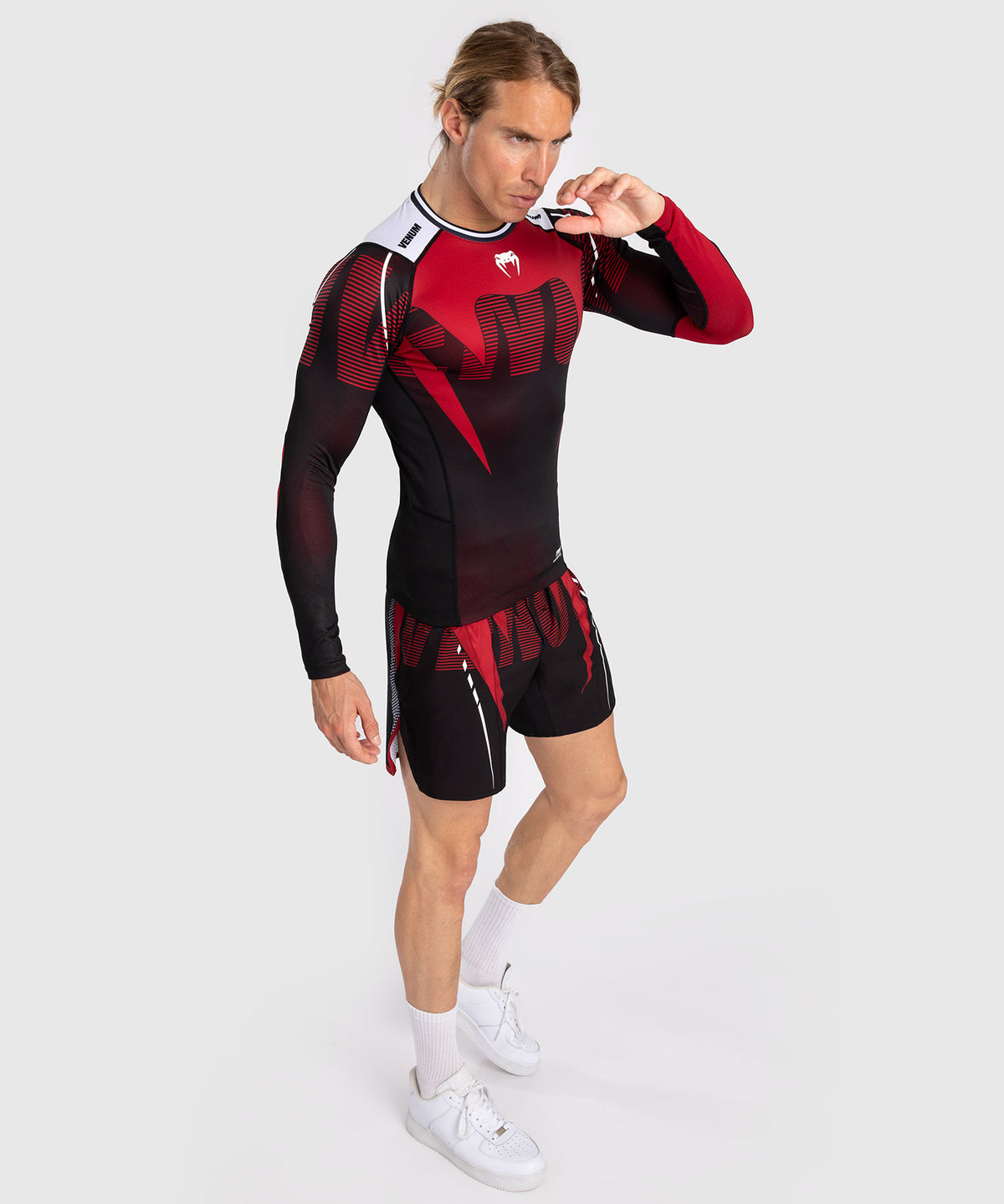 Rashguard À Manches Longues pour Hommes Venum Adrenaline - Red