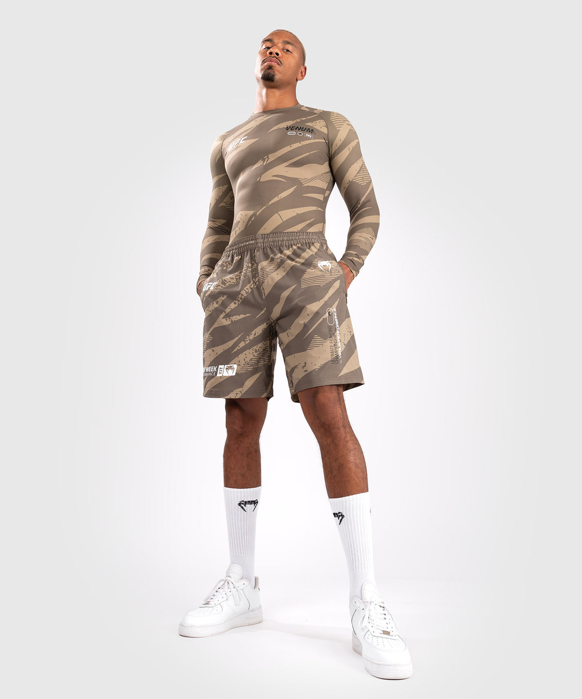 UFC Adrenaline by Venum Fight Week Performance Shorts Für Männer - Desert Camo