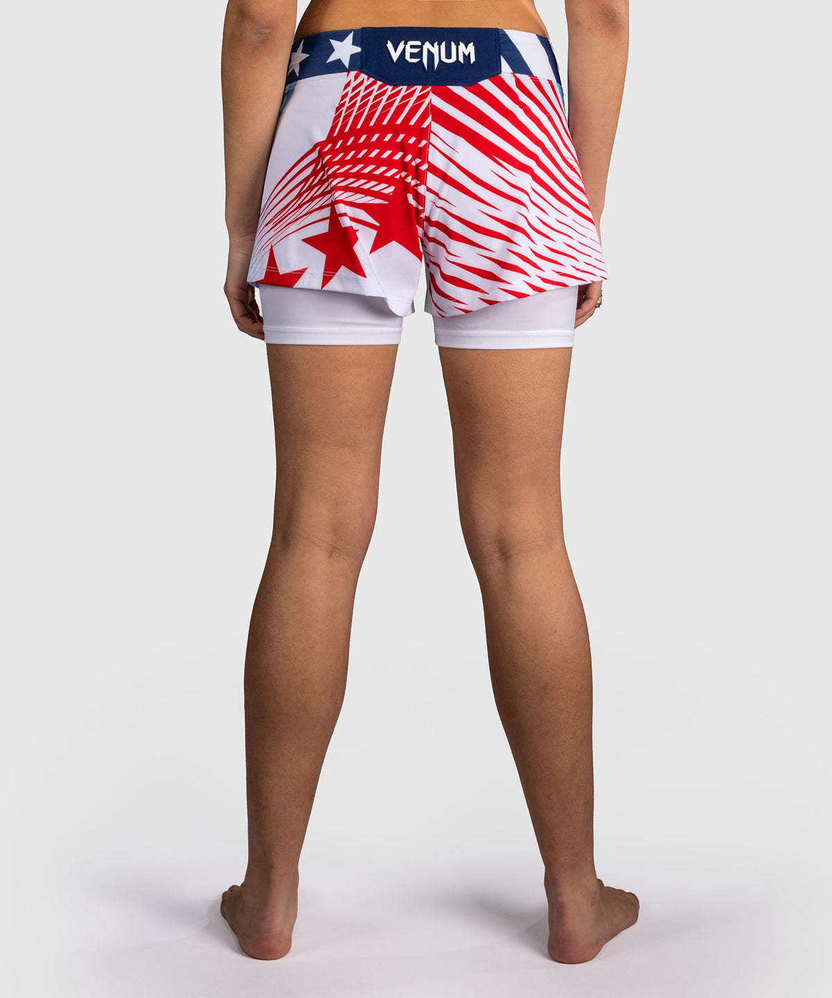 Women's Official UFC Freedom 250 by Venum White Authentic Fight Night Fight Short