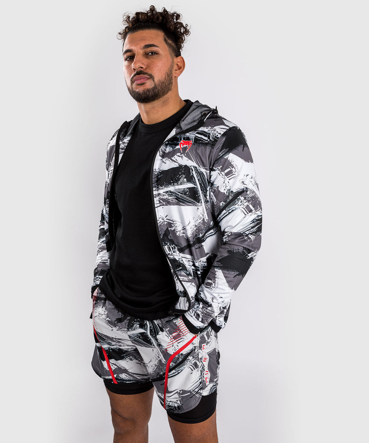 Sweat à capuche Venum Electron 3.0 - Gris/Rouge