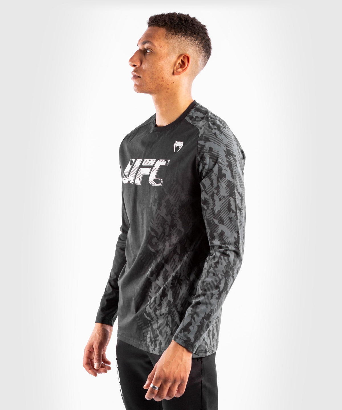 T-shirt Manches Longues Homme UFC Venum Authentic Fight Week - Noir